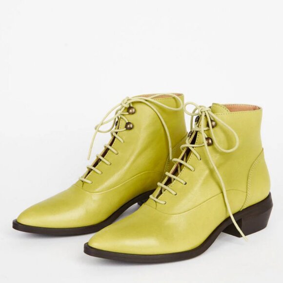 Intentionally Blank WEST LACE UP ANKLE BOOT in Olive - Picture 1 of 6